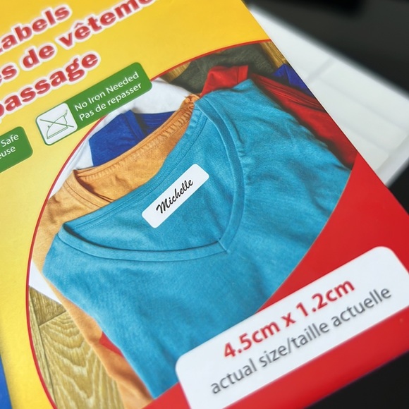 No-Iron Clothing Labels Étiquettes vêtements sans repassage 4.5X1.2 cm - Picture 4 of 12